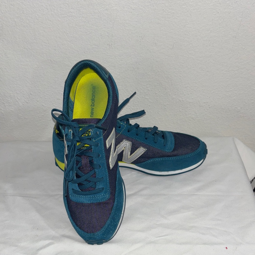 New Balance 410 Teal and Denim Sneakers